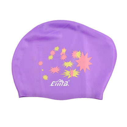 Printed Silicone Swimming Cap Waterproof Swimming Cap for Long Hair, Size:One Size(Purple) - Swimming Caps by PMC Jewellery | Online Shopping South Africa | PMC Jewellery