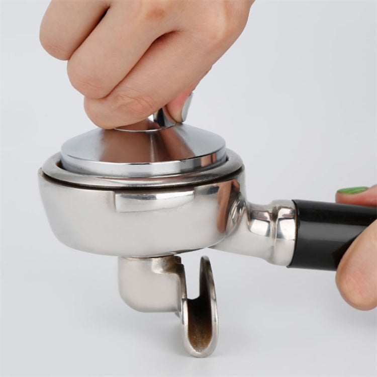 Stainless Steel Solid Wood Handle Integrated Coffee Powder, Specification:57.5mm, Color:Stainless Steel Integration - free shipping - PMC TechLife - Order now!