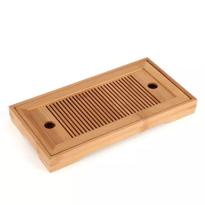 Bamboo Tea Trays Kung Fu Tea Accessories Tea Tray Table With Drain Rack(primary color) - Tea Trays by PMC Jewellery | Online Shopping South Africa | PMC Jewellery