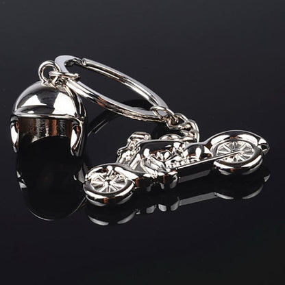 Classic 3D Simulation Model Of Motorcycle Motorcycle Helmet Charms Creation Alloy Key Chain Key Holder Car Key - Key Rings by PMC Jewellery | Online Shopping South Africa | PMC Jewellery