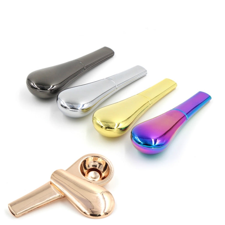 Soup Spoon Aluminum Alloy Sliding Cover Filter Metal Pipe Magnet Metal Pipe(Rose Gold) - Cigarette Box & Ashtrays by PMC Jewellery | Online Shopping South Africa | PMC Jewellery