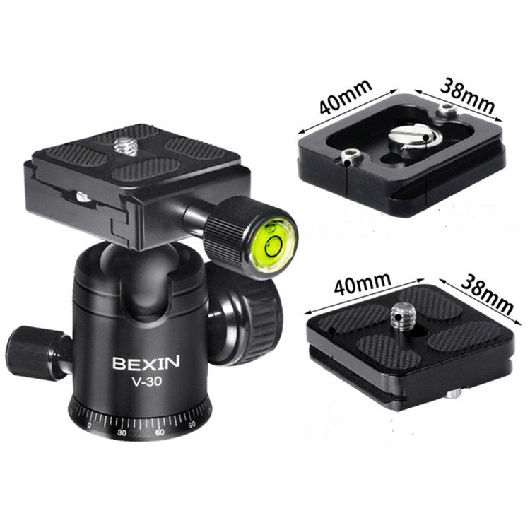 BEXIN 360 Degree Rotation Aluminum Alloy Tripod 30mm Ball Head with Quick Release Plate - free shipping - PMC TechLife - Order now!