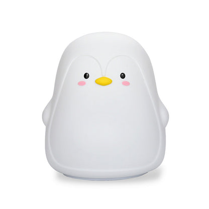 Penguin Silicone Pat Night Light Children Bedside Atmosphere Lamp(White) - Night Lights by PMC Jewellery | Online Shopping South Africa | PMC Jewellery