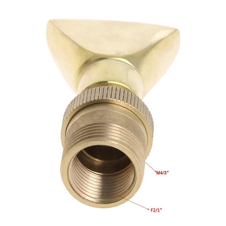 Water View Rockery Fountain All Copper Stainless Steel Adjustable Universal Fan-shaped Flat Nozzle, Size: 6 Point(Brass) - Watering & Irrigation by PMC TechLife | Online Shopping South Africa | PMC TechLife
