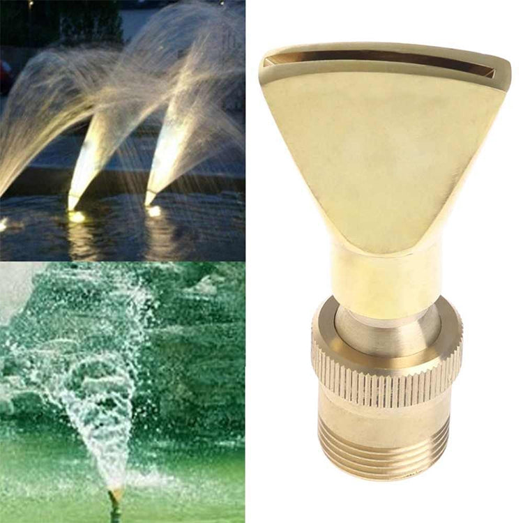 Water View Rockery Fountain All Copper Stainless Steel Adjustable Universal Fan-shaped Flat Nozzle, Size:1���(Brass) - Watering & Irrigation by PMc TechLife | Online Shopping South Africa | PMc TechLife | Buy Now Pay Later Mobicred