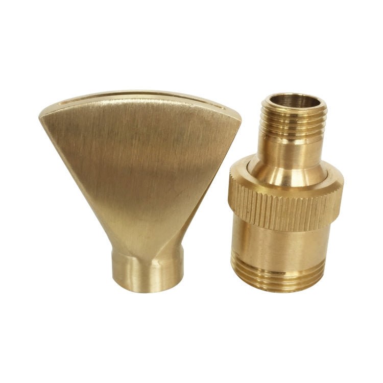 Water View Rockery Fountain All Copper Stainless Steel Adjustable Universal Fan-shaped Flat Nozzle, Size:1.5���(Brass) - Watering & Irrigation by PMc TechLife | Online Shopping South Africa | PMc TechLife | Buy Now Pay Later Mobicred