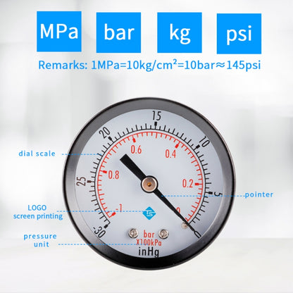 Double Scale Vacuum Mini Shockproof Pressure Gauge - Others by PMC Jewellery | Online Shopping South Africa | PMC Jewellery