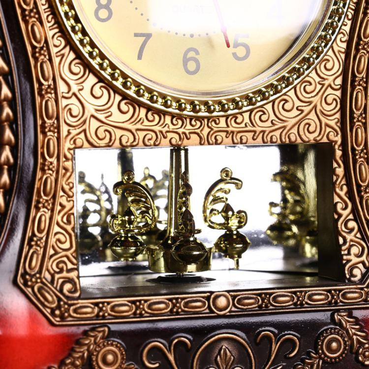 Vintage Clock Classical Royalty Sitting Room TV Cabinet Desk Imperial Furnishing Creative Sit Pendulum Clock(Brown) - free shipping - PMC TechLife - Order now!