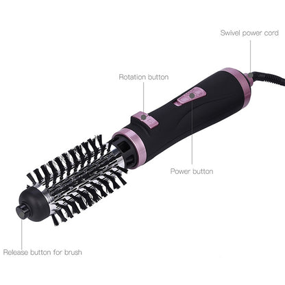 360 Degrees Rotation Electric Hair Dryer Brush Professional Hair Blow Dryer Comb Electric Hair Curler, Random Color Delivery, EU Plug - Hair Curler by PMC Jewellery | Online Shopping South Africa | PMC Jewellery