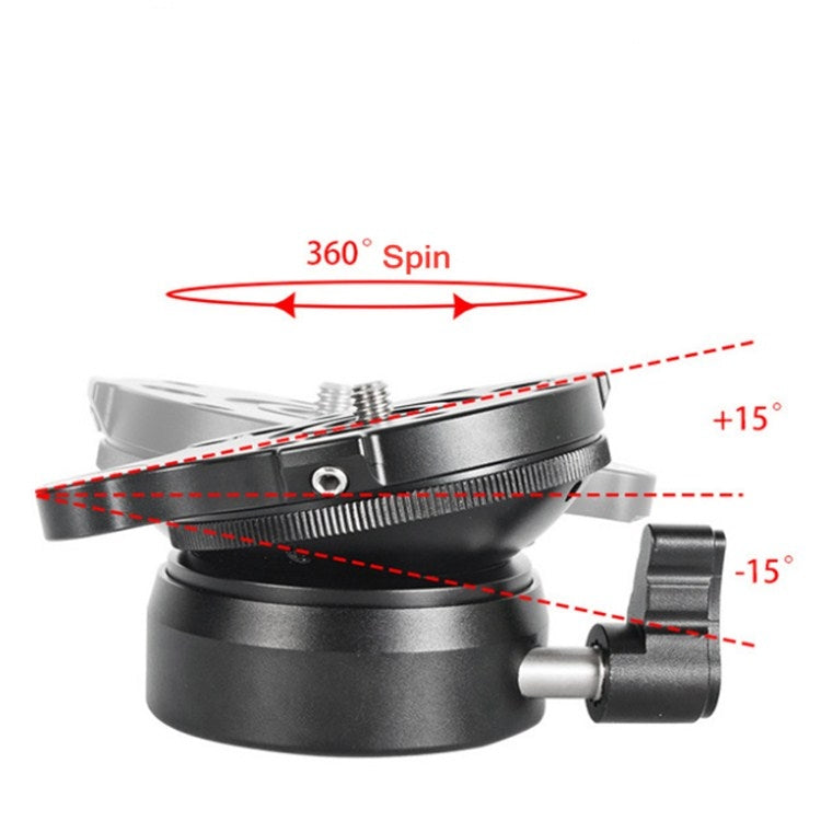 BEXIN DY-60N 1/4 inch Thread Dome Professional Tripod Leveling 360 Degree Panorama Head Base with Bubble Level & 3/8 inch Screw Adapter - Tripod Heads by BEXIN | Online Shopping South Africa | PMC TechLife | Buy Now Pay Later Mobicred