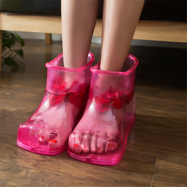 Magnet Portable Household Plastic High Tube Bubble Foot Shoes Bubble Bucket, Size:Height 28CM 45 Yards(Rose Red) - free shipping - PMC TechLife - Order now!