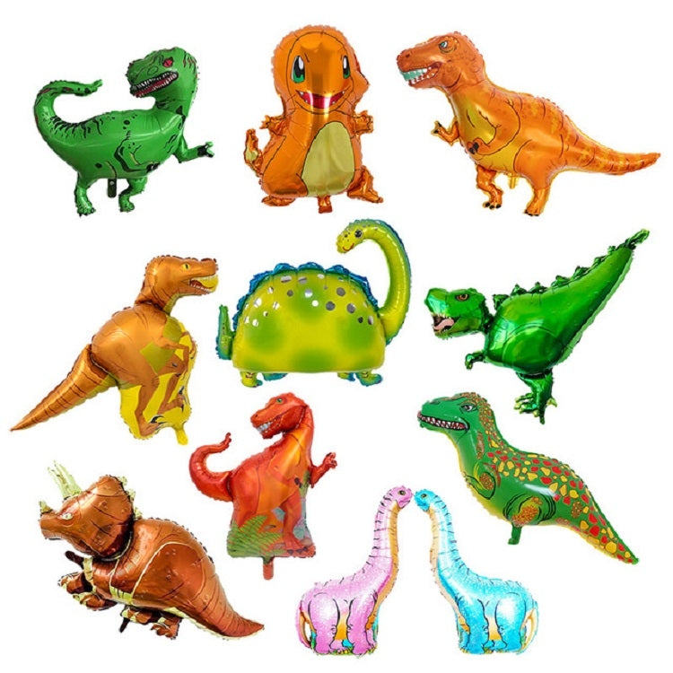 2 PCS Dinosaur Modeling Aluminum Foil Balloon Children Birthday Decoration Party Supplies Toy, Size:Large, Style:Horned Dragon - Balloons by PMC Jewellery | Online Shopping South Africa | PMC Jewellery