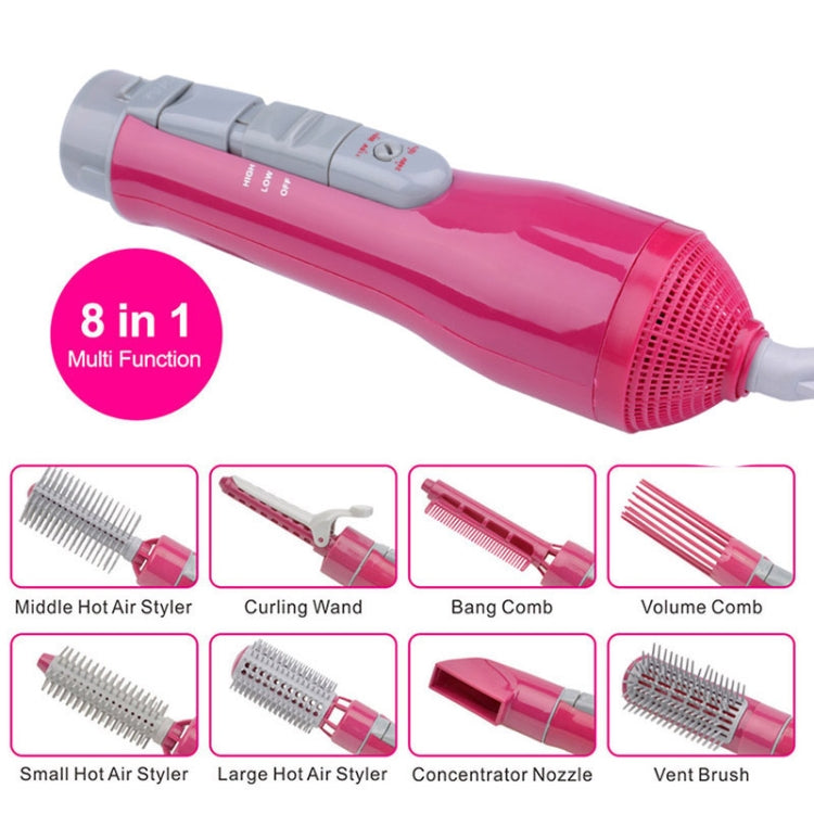 8 in 1 Professional Hair Dryer Hair Curler for Hotel Travel With Comb Powerful Hairdryer(Deep blue) - free shipping - PMC TechLife - Order now!