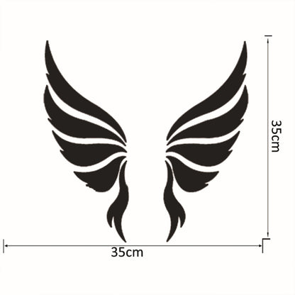 Crystal Three Dimensional Decorative Wall Stickers Angel Wings Bedroom Decorative Mirror(Silver) - Decorative Mirrors by PMC Jewellery | Online Shopping South Africa | PMC Jewellery