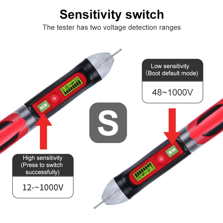 WINTACT WT3010  LED AC Voltage Tester Non-Contact Detector Pen 12-1000V AC Voltage Detector - Current & Voltage Tester by Wintact | Online Shopping South Africa | PMC TechLife | Buy Now Pay Later Mobicred