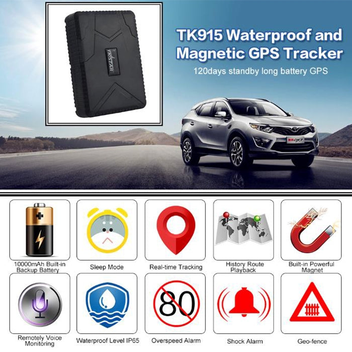 TK915 Magnetic Vehicle 2G GSM GPS Real Time Tracking Tracker - Car Tracker by PMC Jewellery | Online Shopping South Africa | PMC Jewellery