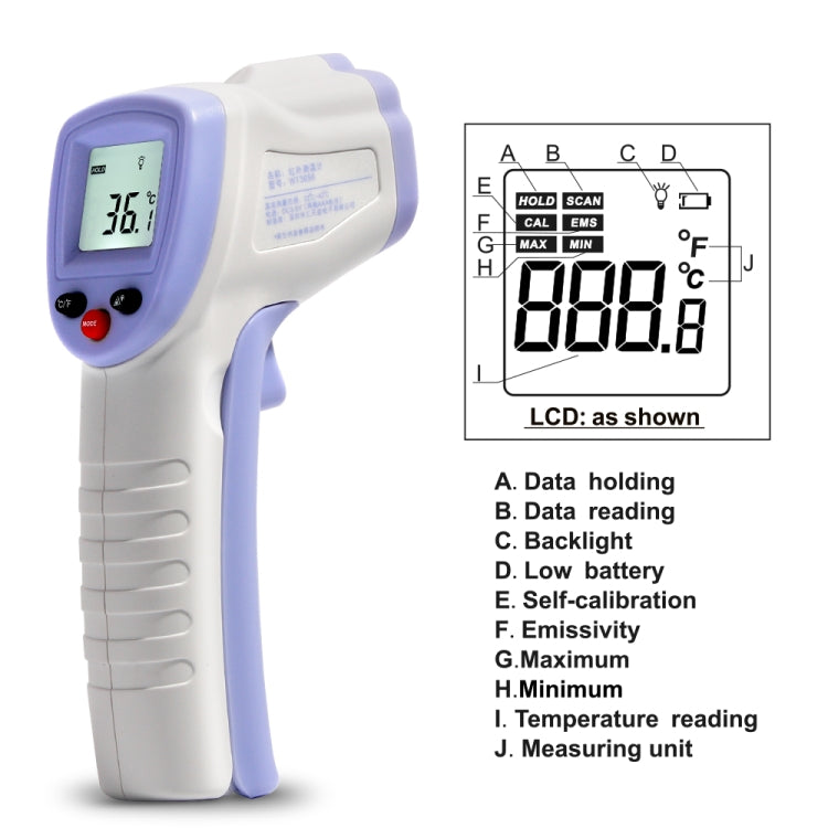 WT3656 Non-contact Forehead Body Infrared Thermometer - Infra-red Thermoscope by PMC Jewellery | Online Shopping South Africa | PMC Jewellery | Buy Now Pay Later Mobicred