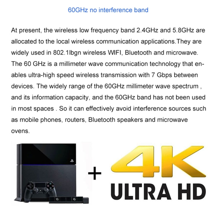 Measy W2H 60GHz 4K Ultra HD Wireless Transmission Kit, Transmission Distance: 30m, UK Plug - free shipping - PMC Jewellery - Order now!