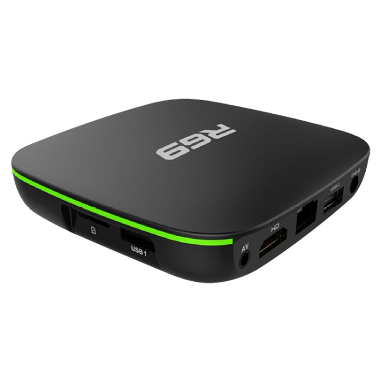 R69 1080P HD Smart TV BOX Android 4.4 Media Player with Remote Control, Quad Core Allwinner H3, RAM: 1GB, ROM: 8GB, 2.4G WiFi, LAN, EU Plug - Allwinner H3 by PMC TechLife | Online Shopping South Africa | PMC TechLife | Buy Now Pay Later Mobicred
