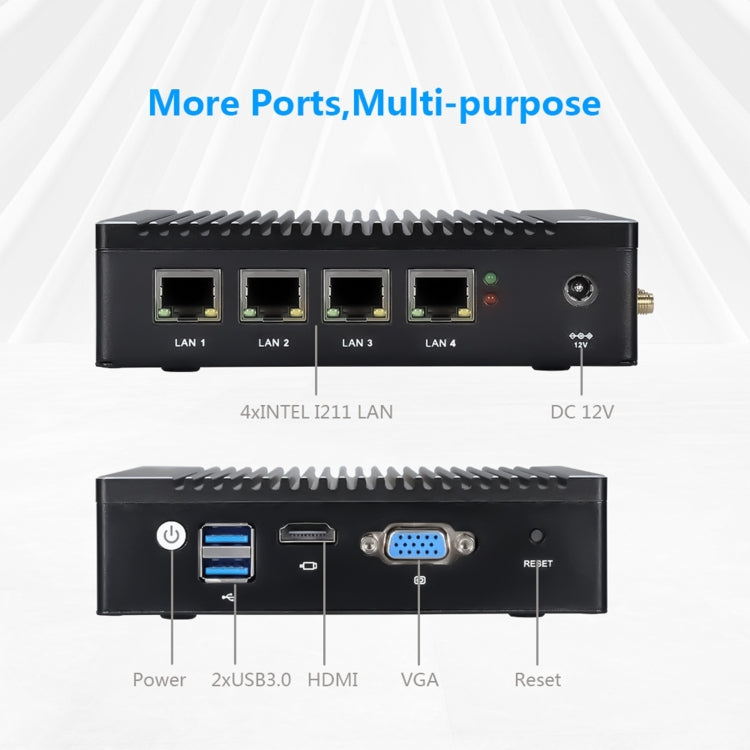 K660G4 Windows and Linux System Mini PC, Intel Celeron Processor N2840 Quad-Core 2M Cache,1.83GHz, up to 2.25GHz, 8GB RAM + 128GB SSD, UK Plug - Windows Mini PCs by PMc TechLife | Online Shopping South Africa | PMc TechLife | Buy Now Pay Later Mobicred