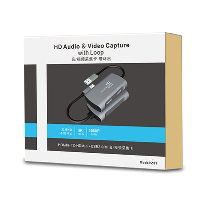 Z31 HDMI Female to HDMI Female + Audio + USB 2.0 Video Capture Box - Video Capture Solutions by PMC Jewellery | Online Shopping South Africa | PMC Jewellery | Buy Now Pay Later Mobicred