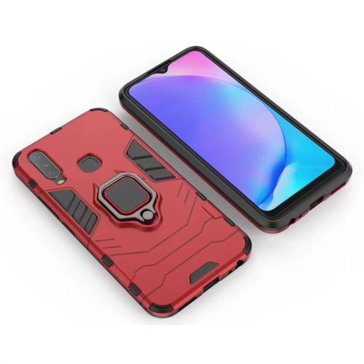 PC + TPU Shockproof Protective Case for Vivo Y17, with Magnetic Ring Holder (Red) - vivo Cases by PMC Jewellery | Online Shopping South Africa | PMC Jewellery