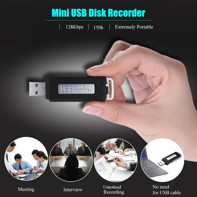 SK868 8GB Rechargeable Portable U-Disk Voice Recorder - U-Disk Recorder by PMC Jewellery | Online Shopping South Africa | PMC Jewellery | Buy Now Pay Later Mobicred