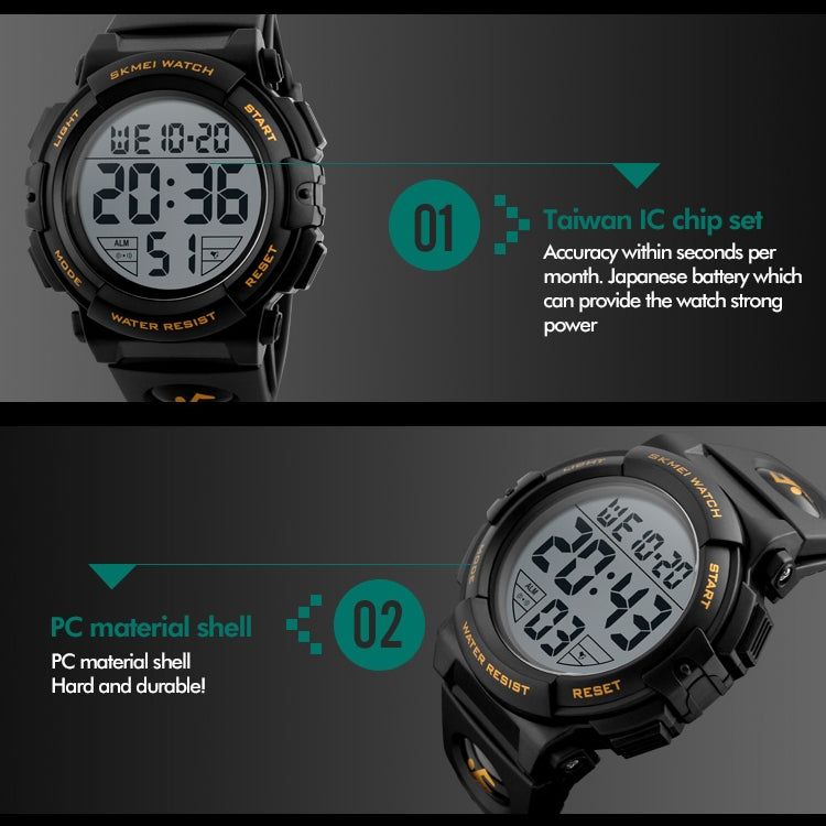SKMEI 1258 Multifunctional Outdoor Sports Noctilucent Waterproof Wrist Watch, Size: S(Black) - free shipping - PMC TechLife - Order now!