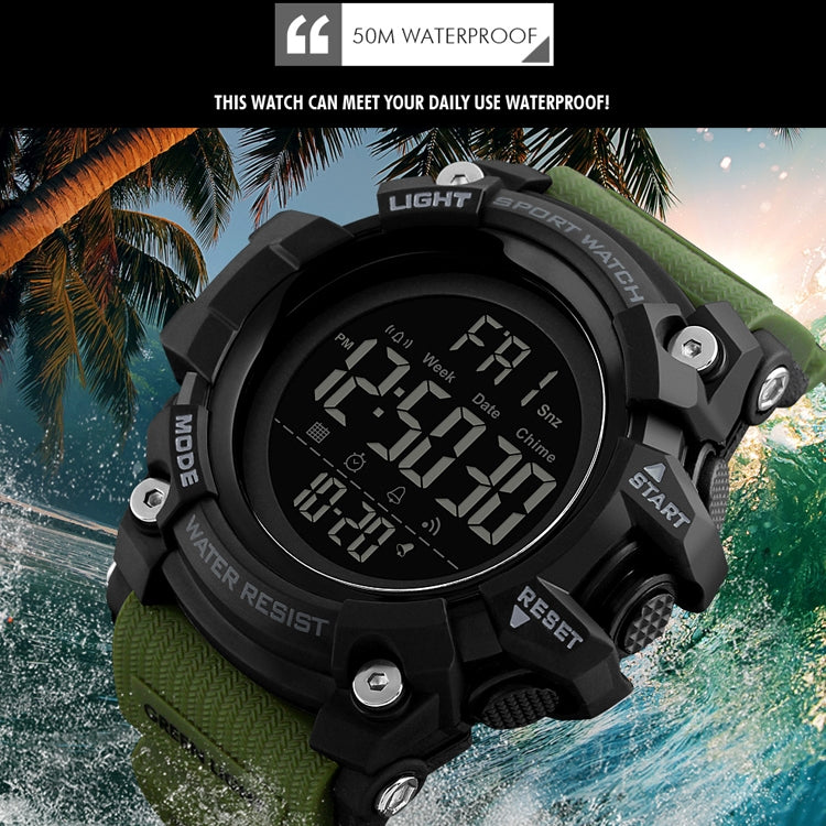 SKMEI 1384 Multifunctional Men Outdoor Fashion Noctilucent Waterproof LED Digital Watch (Black) - free shipping - PMC TechLife - Order now!