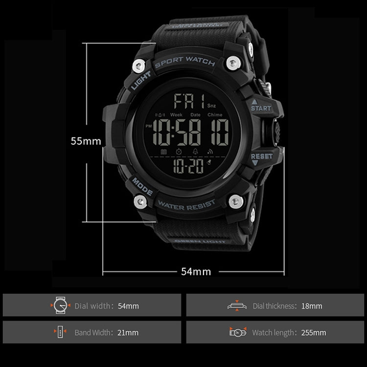 SKMEI 1384 Multifunctional Men Outdoor Fashion Noctilucent Waterproof LED Digital Watch (Red) - free shipping - PMC TechLife - Order now!