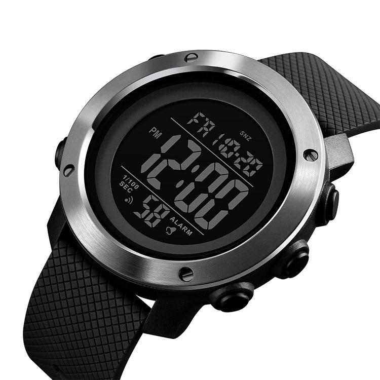 SKMEI 1416 Multifunctional Outdoor Fashion Noctilucent Waterproof Steel Ring Digital Watch (Black) - free shipping - PMC TechLife - Order now!
