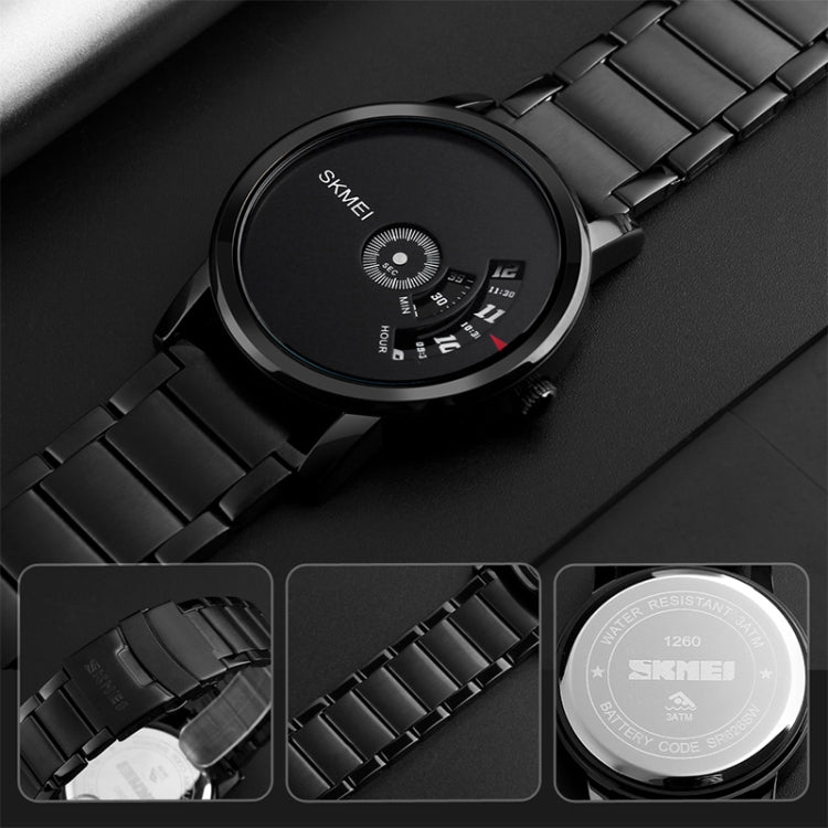 SKMEI 1260 Fashion Creative Pointer 30m Waterproof Quartz Wrist Watch with Stainless Steel Watchband(Silver) - free shipping - PMC TechLife - Order now!