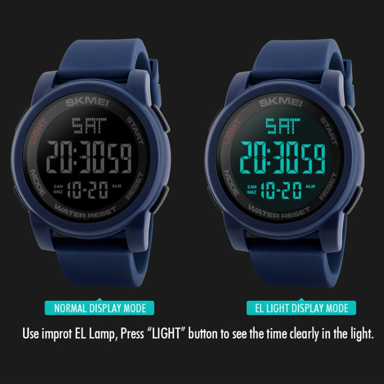 SKMEI 1257 Men Fashionable Outdoor 50m Waterproof Digital Watch Sports Wrist Watch(Black) - free shipping - PMC TechLife - Order now!