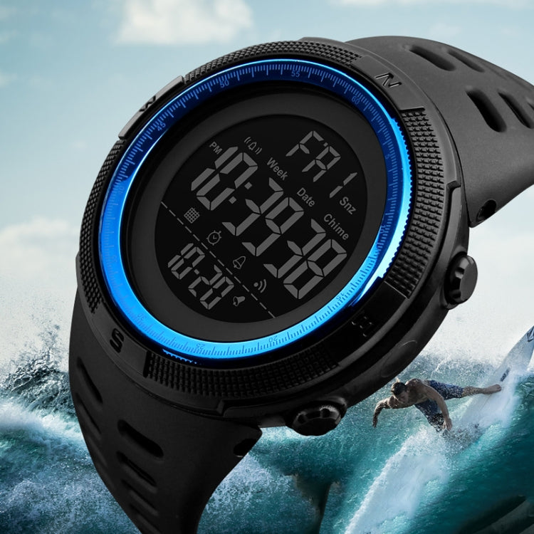 SKMEI 1251 Men Fashionable Outdoor 50m Waterproof Sports Watch Digital Watch with PU Watchband(Black Red) - free shipping - PMC TechLife - Order now!