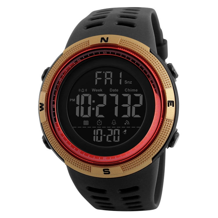 SKMEI 1251 Men Fashionable Outdoor 50m Waterproof Sports Watch Digital Watch with PU Watchband(Gold) - free shipping - PMC TechLife - Order now!