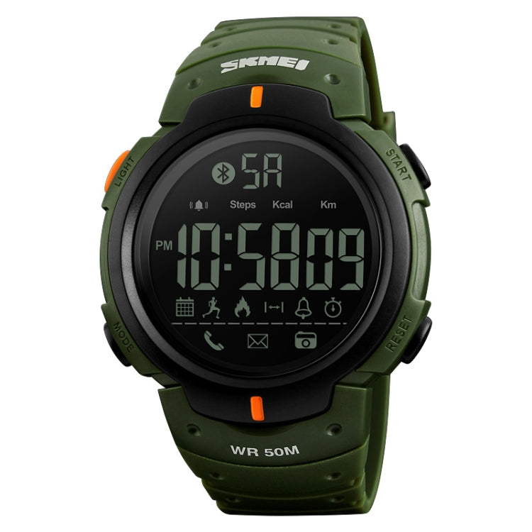 SKMEI 1301 Multifunction 50m Waterproof Sports Bluetooth Smart Watch, Compatible with Android & iOS System(Army Green) - free shipping - PMC TechLife - Order now!