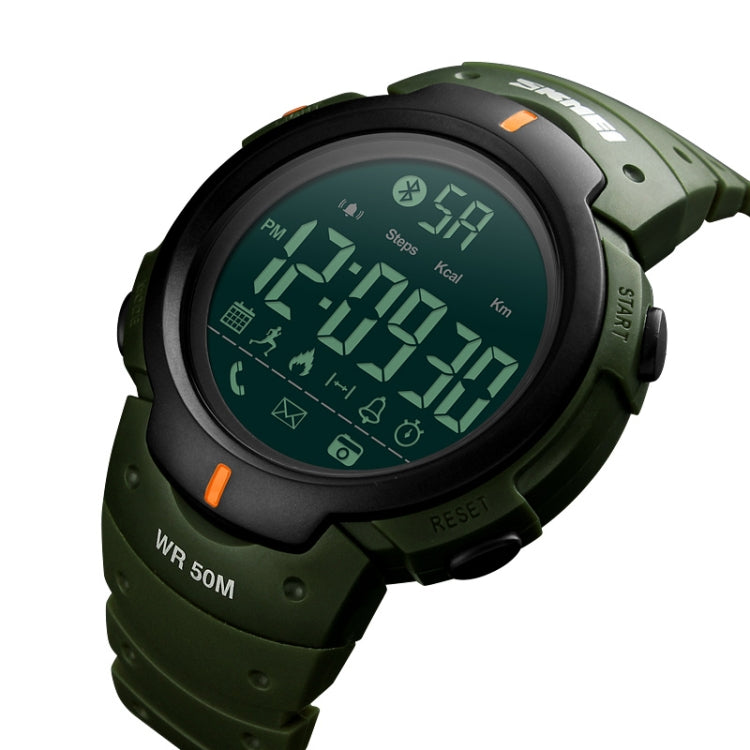 SKMEI 1301 Multifunction 50m Waterproof Sports Bluetooth Smart Watch, Compatible with Android & iOS System(Army Green) - free shipping - PMC TechLife - Order now!