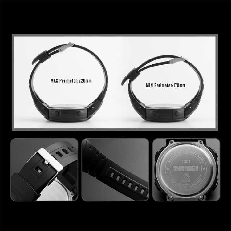 SKMEI 1301 Multifunction 50m Waterproof Sports Bluetooth Smart Watch, Compatible with Android & iOS System(Army Green) - free shipping - PMC TechLife - Order now!