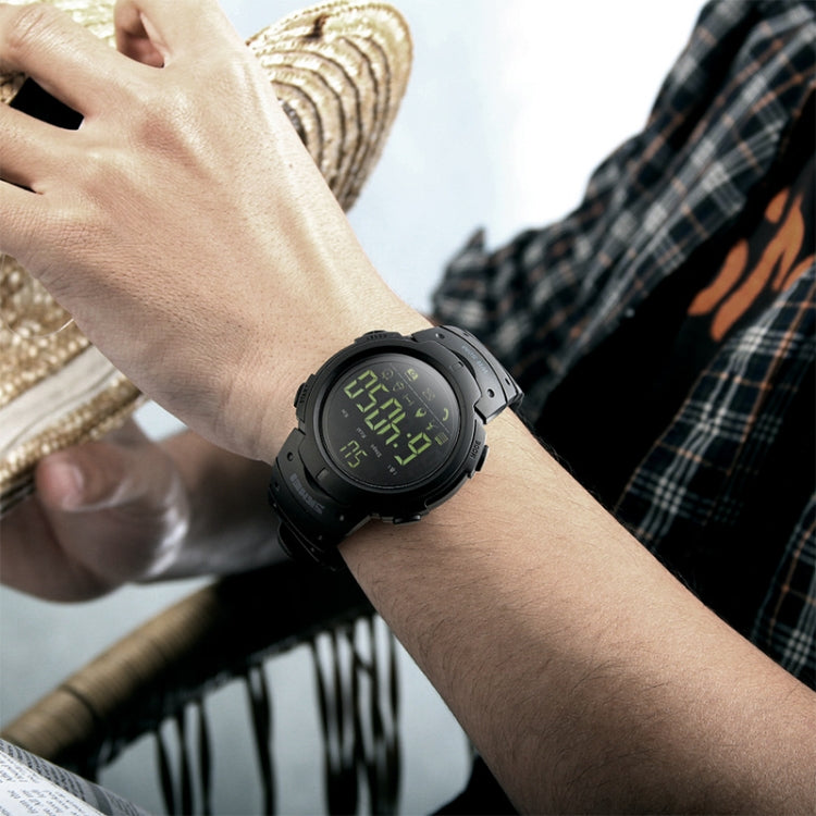 SKMEI 1301 Multifunction 50m Waterproof Sports Bluetooth Smart Watch, Compatible with Android & iOS System(Army Green) - free shipping - PMC TechLife - Order now!