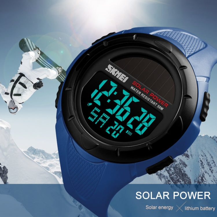 SKMEI 1405 Fashion Solar Power Outdoor Sports Watch Multifunctional 50m Waterproof Men Digital Watch(Army Green) - free shipping - PMC TechLife - Order now!