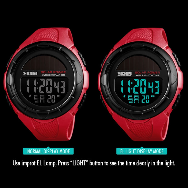 SKMEI 1405 Fashion Solar Power Outdoor Sports Watch Multifunctional 50m Waterproof Men Digital Watch(Khaki) - free shipping - PMC TechLife - Order now!