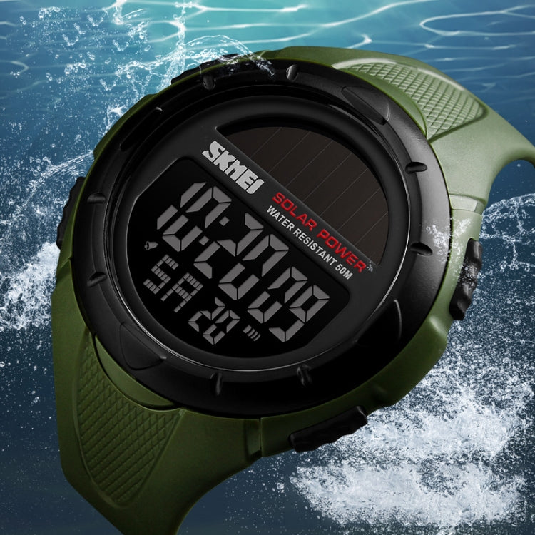 SKMEI 1405 Fashion Solar Power Outdoor Sports Watch Multifunctional 50m Waterproof Men Digital Watch(Khaki) - free shipping - PMC TechLife - Order now!