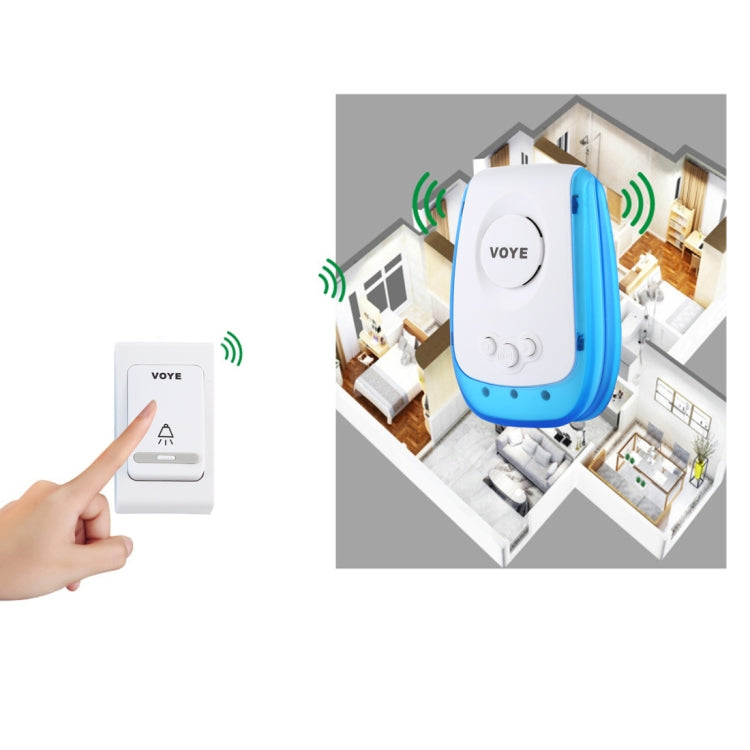 VOYE V009B Home Music Remote Control Wireless Doorbell with 38 Polyphony Sounds, US Plug (White) - Wireless Doorbell by VOYE | Online Shopping South Africa | PMc TechLife | Buy Now Pay Later Mobicred