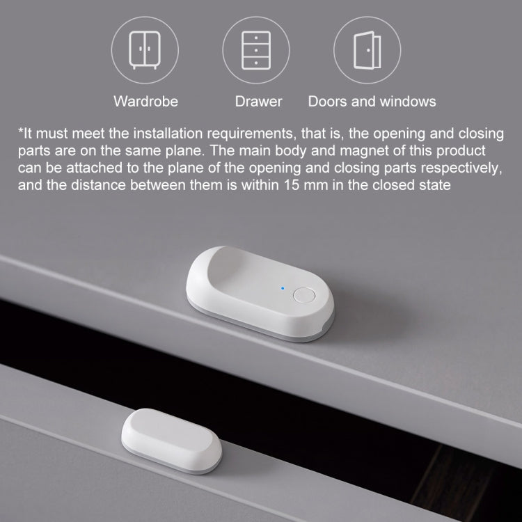 Original Xiaomi Youpin qingping Door and Window Opening and Closing Sensor, Need to be used with CA1001(White) - Others Alarm by Xiaomi | Online Shopping South Africa | PMC Jewellery | Buy Now Pay Later Mobicred