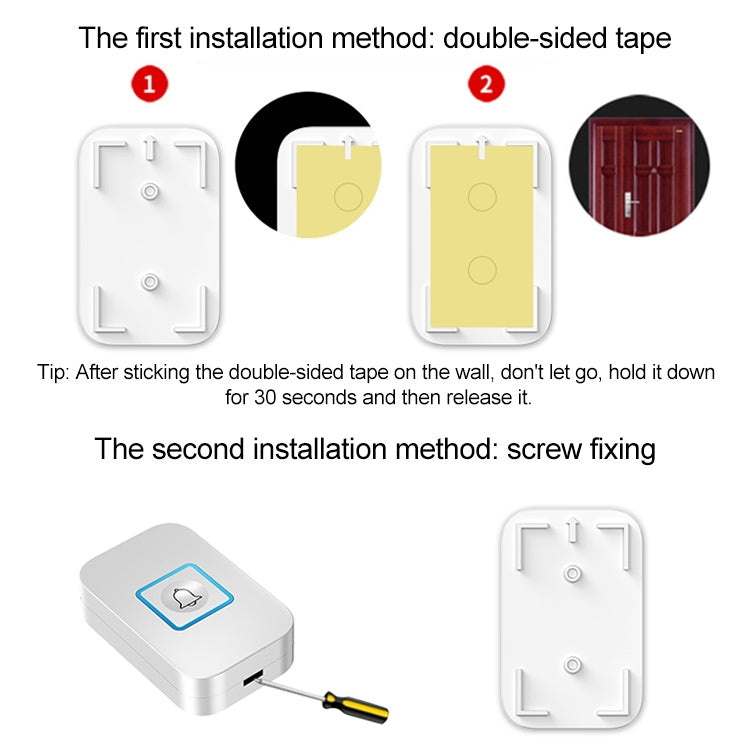 CACAZI C86 Wireless SOS Pager Doorbell Old man Child Emergency Alarm Remote Call Bell, UK Plug(White) - Wireless Doorbell by CACAZI | Online Shopping South Africa | PMC TechLife | Buy Now Pay Later Mobicred