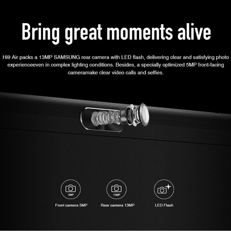 CHUWI Hi9 Air Phone Call Tablet PC, 10.1 inch, 4GB+64GB, Android 8.0, MTK (Helio X27) Deca Core up to 2.1GHz, Support OTG, FM, Bluetooth, Dual Band WiFi, Network: 4G(Black) - free shipping - PMC TechLife - Order now!