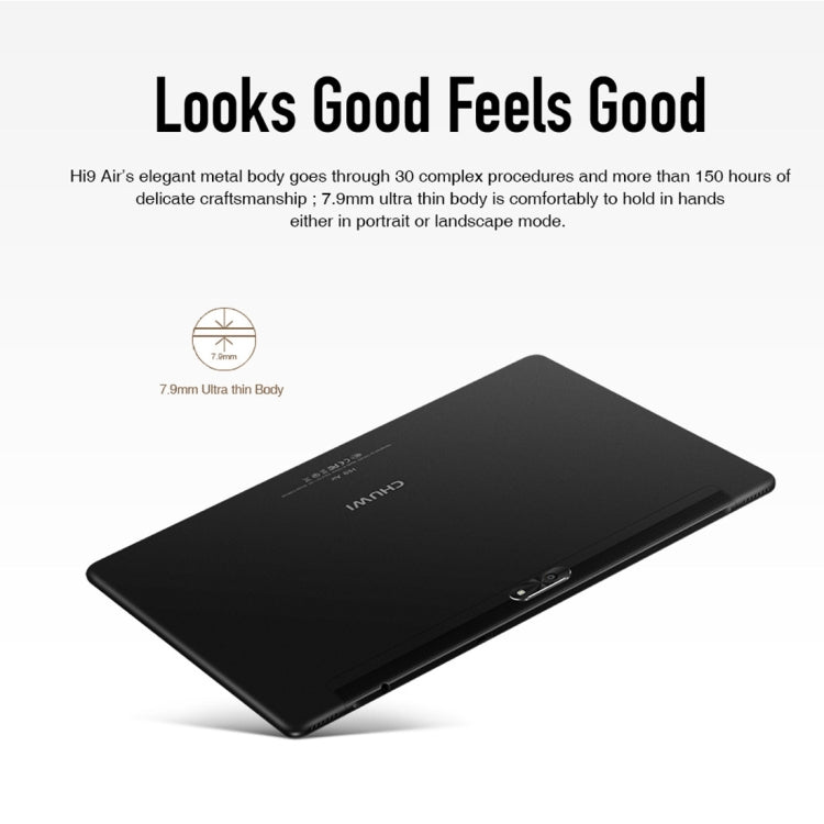 CHUWI Hi9 Air Phone Call Tablet PC, 10.1 inch, 4GB+64GB, Android 8.0, MTK (Helio X27) Deca Core up to 2.1GHz, Support OTG, FM, Bluetooth, Dual Band WiFi, Network: 4G(Black) - free shipping - PMC TechLife - Order now!
