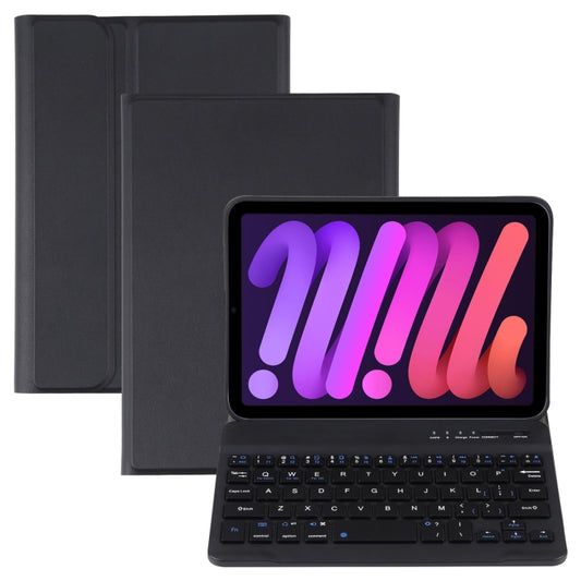 A06 Detachable Lambskin Texture Ultra-thin TPU Bluetooth Keyboard Leather Tablet Case with Stand For iPad mini 6 (Black) - For iPad mini by PMC Jewellery | Online Shopping South Africa | PMC Jewellery