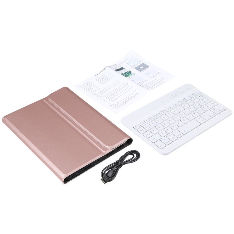 A06 Detachable Lambskin Texture Ultra-thin TPU Bluetooth Keyboard Leather Tablet Case with Stand For iPad mini 6 (Rose Gold) - For iPad mini by PMC TechLife | Online Shopping South Africa | PMC TechLife