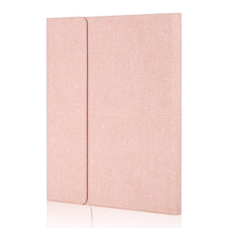 RK109C Detachable Magnetic Plastic Bluetooth Keyboard with Touchpad + Silk Pattern TPU Tablet Case for iPad Air 2020, with Pen Slot & Bracket(Rose Gold) - For iPad Air by PMC TechLife | Online Shopping South Africa | PMC TechLife